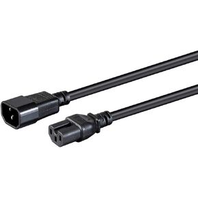 Monoprice Heavy Duty Power Cable - IEC 60320 C14 to IEC 60320 C15, 15 Amp, 1875 Watt, 125 Volt, 14AWG, 6 Feet, Black in Kuwait