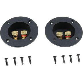 Dookoe 75mm Copper Head Speaker Junction Box Circular Posterior Backplane Terminal OK Speaker Junction Box Speaker Back Panel (with Mounting Screws) -2 Set in Kuwait