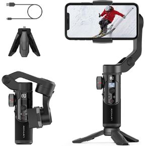 Gimbal Stabilizer for Smartphone w/OLED Display Focus and Zoom Button Face Tracking Auto-Inception, 3-Axis iPhone Gimbel for iPhone 13 12 11 Pro/Max/Xs Galaxy S21,TikTok, YouTube - AOCHUAN Smart XR in Kuwait