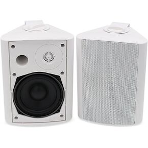 Herdio 5.25 Inch Indoor Outdoor Bluetooth Speakers Patio Waterproof Wired Wall Mount System 300 Watts (Black) in Saudi Arabia