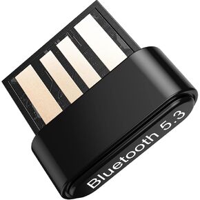 USB Bluetooth 5.3 Adapter for PC, GEODMAER Plug & Play Mini Bluetooth EDR Dongle Receiver & Transmitter Supports Windows 11/10/8.1/7 for Desktop PC Bluetooth Keyboard Mouse Printers Headsets Speakers in Kuwait