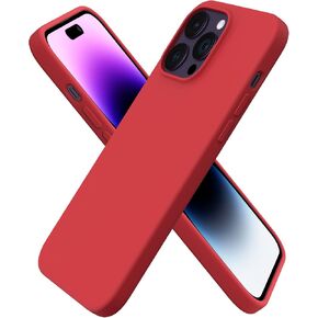 ORNARTO متوافق مع حافظة iPhone 14 Pro Max 6.7، حافظة هاتف من السيليكون السائل النحيف 3 طبقات مغطاة بالكامل بمطاط جل ناعم مع بطانة من الألياف الدقيقة مقاس 6.7 بوصة - وردي طباشيري in Kuwait