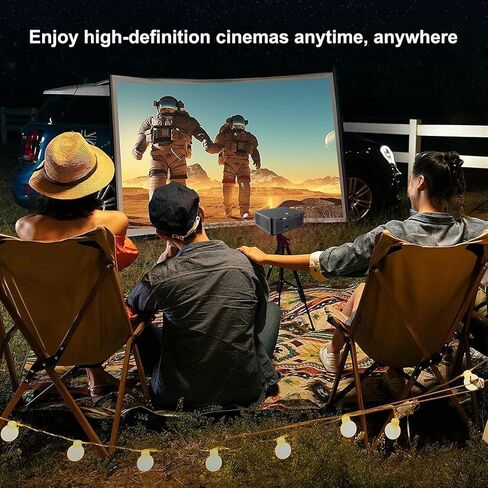 جهاز عرض GINCSRI 4K يدعم نظام أندرويد مع واي فاي وبلوتوث أصلي 1080P 16000L جهاز عرض ذكي عالي الدقة في الهواء الطلق جهاز عرض المسرح المنزلي in Kuwait