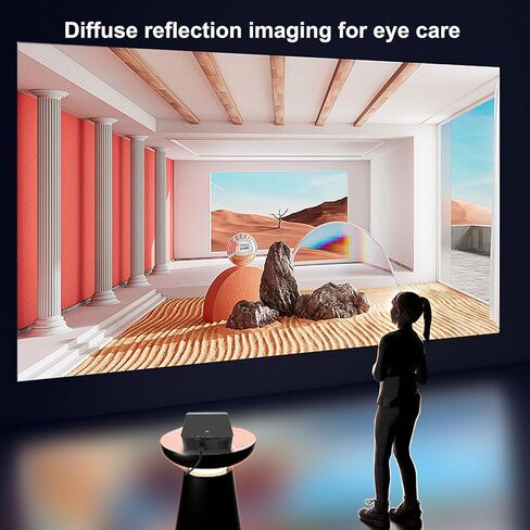 جهاز عرض GINCSRI 4K يدعم نظام أندرويد مع واي فاي وبلوتوث أصلي 1080P 16000L جهاز عرض ذكي عالي الدقة في الهواء الطلق جهاز عرض المسرح المنزلي in Kuwait