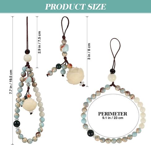 سحر الهاتف مطرز ، اليدوية الطبيعية حزام المعصم الحبل الهاتف المحمول ، حزام الهاتف الخليوي العالمي مكافحة فقدان سلسلة سوار سلسلة سلسلة الهاتف الخليوي للنساء الفتيات in Kuwait