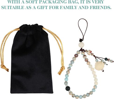 سحر الهاتف مطرز ، اليدوية الطبيعية حزام المعصم الحبل الهاتف المحمول ، حزام الهاتف الخليوي العالمي مكافحة فقدان سلسلة سوار سلسلة سلسلة الهاتف الخليوي للنساء الفتيات in Kuwait