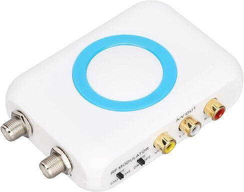 Dilwe HDMI RF Modulator, Support PAL/NTSC Format Output RCA to RF Modulator 1080P PLL Control of VHF Operating Frequency for Home TV Replacement in Saudi Arabia
