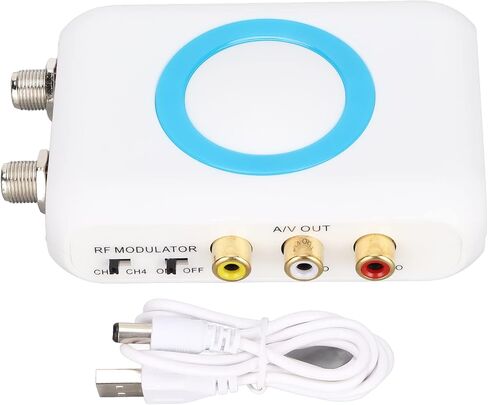 Dilwe HDMI RF Modulator, Support PAL/NTSC Format Output RCA to RF Modulator 1080P PLL Control of VHF Operating Frequency for Home TV Replacement in Saudi Arabia