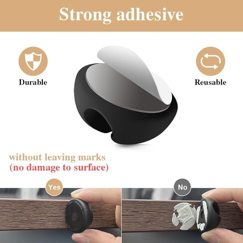 Shintop Cable Clips, Desk Cable Drop, Desk Wire Clips for All Your Computer, Electrical, Charging or Mouse Cord (Colorful,6pcs) | Colorful Rubber Cable Holder, Residue-Free, Desk Wire Clips for Mouse Cord, Keeps Cables Accessible, Helps Prevent Slipping in Kuwait