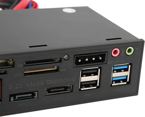 لوحة أجهزة الوسائط 5.25 بوصة، واجهة USB3.0 واجهة SATA، سرعة نقل 5 جيجابت في الثانية، دعم بطاقة الذاكرة 256 جيجابت، مؤشرات LED مناسبة لـ M2 Tf MMC MS in Saudi Arabia