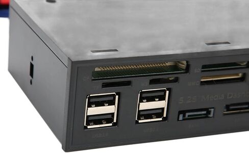 لوحة أجهزة الوسائط 5.25 بوصة، واجهة USB3.0 واجهة SATA، سرعة نقل 5 جيجابت في الثانية، دعم بطاقة الذاكرة 256 جيجابت، مؤشرات LED مناسبة لـ M2 Tf MMC MS in Saudi Arabia