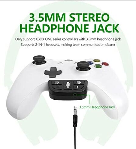 QUMOX 3.5mm Headset Adapter Sound Enhancer for X-Box-One Game Controller Black in Saudi Arabia