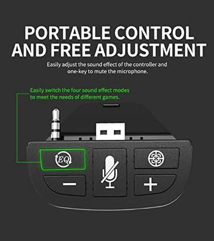 QUMOX 3.5mm Headset Adapter Sound Enhancer for X-Box-One Game Controller Black in Saudi Arabia