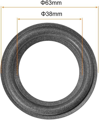 Rebower Speaker Foam Edge Surround Rings Rubber Perforated Subwoofer Rings Replacement Parts [for Repair or DIY Speaker Decoration] - 2.5 Inch/Black / 4 Pack in Saudi Arabia