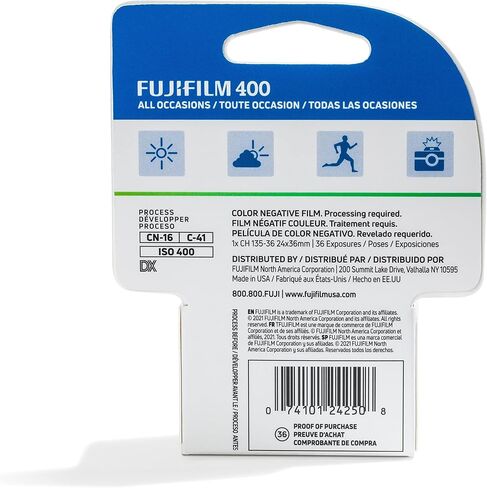 Fujifilm Fujicolor 400 Color Negative Film, 35mm, 36 Exposures (Single Roll) in Saudi Arabia