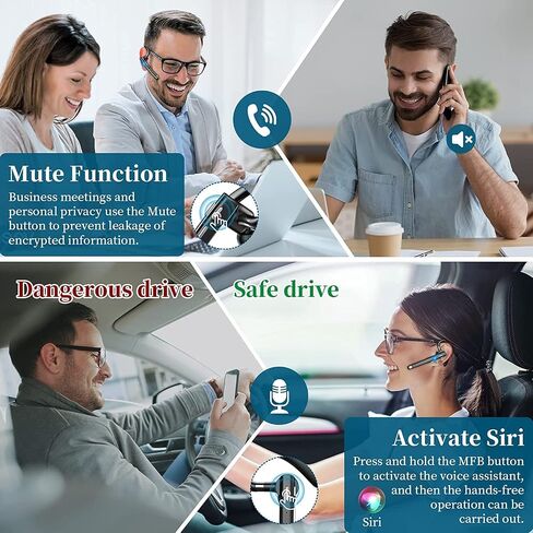 سماعة بلوتوث SYNTRAVA للهاتف الخلوي، سماعة أذن لاسلكية مع حافظة شحن، سماعة أذن واحدة بدون استخدام اليدين مع ميكروفون للهاتف الخلوي iOS Android [VINE-YYK520-S302] in Saudi Arabia