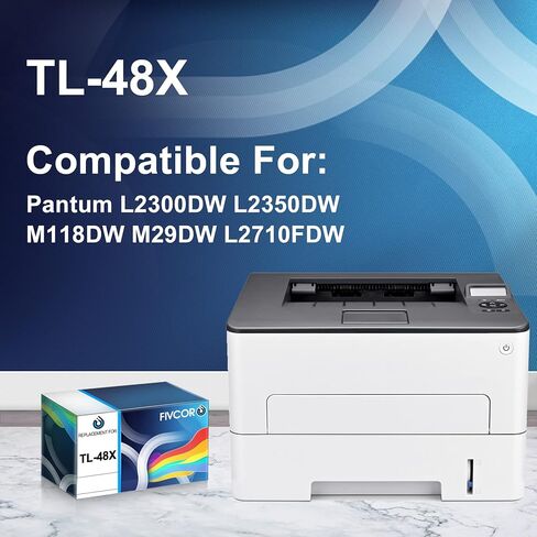 FIVCOR Remanufactured TL-48X TL48X Black Toner Cartridge Replacement for L2300DW L2350DW M118DW L2710FDW M29DW (1 Pack) in Kuwait