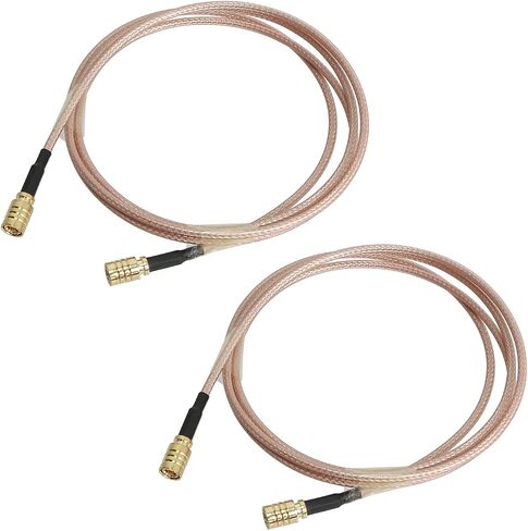 RF Coaxial Cable SMB Female to SMB Female RG316 Coax Cable Jumper for DIY Radio, 3G/4G/5G/LTE/Antenna, Audio and Video Signal Transmission, 1M 2Pcs in Kuwait