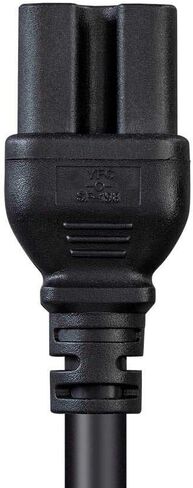 Monoprice Heavy Duty Power Cable - IEC 60320 C14 to IEC 60320 C15, 15 Amp, 125 Volt, 14AWG, 1 Feet, Black in Saudi Arabia