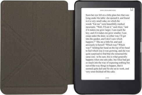 حافظة kwmobile Origami متوافقة مع حافظة Kobo Clara 2E / Tolino Shine 4 - غطاء جلد PU نحيف مع حامل - بني in Kuwait