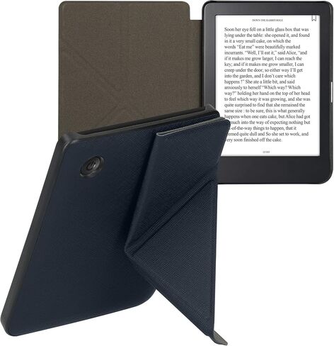 حافظة kwmobile Origami متوافقة مع حافظة Kobo Clara 2E / Tolino Shine 4 - غطاء جلد PU نحيف مع حامل - بني in Kuwait