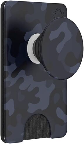 PopSockets PopWallet+ with Swappable PopTop: Phone Grip, Phone Stand, and Wallet for Cards, Removable, (Blue Blaze) in Saudi Arabia