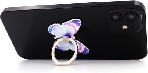 حامل حلقي للهاتف على شكل فراشة ومسند اصبع قابل للدوران 360 درجة متوافق مع جميع الهواتف الذكية (03) in Kuwait