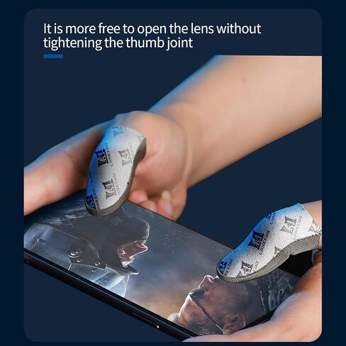 50 PCS Silver-Cloth Mobile Gaming Finger Sleeve,0.3mm Extremely Thin Material, Game Controller Finger Thumb Sleeves Finger Seamless Touchscreen Anti-Sweat Breathable Finger Covers（Grey） in Kuwait