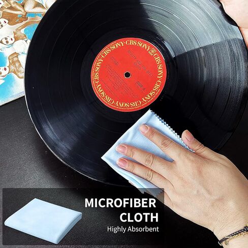 طقم فرشاة تنظيف سجل الفينيل من بي يو إم - فرشاة مخملية للتسجيل، سائل التنظيف، فرشاة قلم in Kuwait