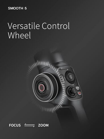 Zhiyun Smooth 5 Phone Gimbal, 3-Axis Handheld Smartphone Stabilizer with Grip Tripod, AI Face Tracking for iPhone Android Portable & Foldable, YouTube TikTok Video, FiLMiC Pro in Saudi Arabia