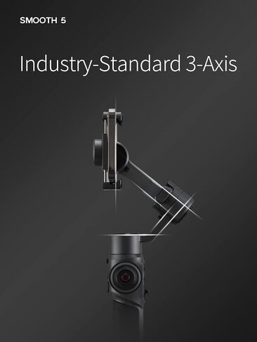 Zhiyun Smooth 5 Phone Gimbal, 3-Axis Handheld Smartphone Stabilizer with Grip Tripod, AI Face Tracking for iPhone Android Portable & Foldable, YouTube TikTok Video, FiLMiC Pro in Saudi Arabia