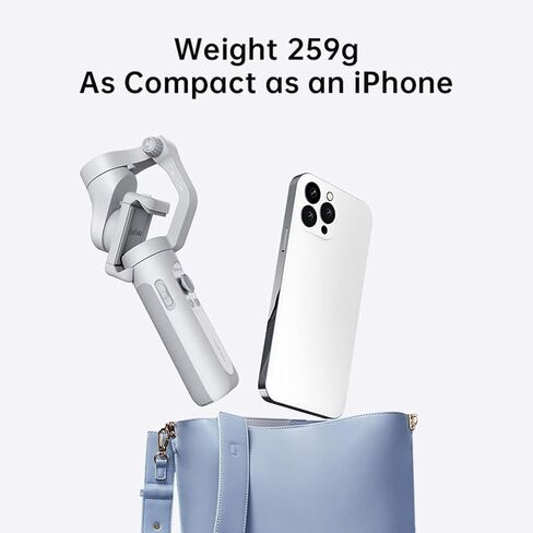 hohem iSteady XE Kit Gimbal Stabilizer for Smartphone 3-Axis Cell Phone Handheld Gimbal with Fill Light,Stabilizer for iPhone&Android Lightweight Youtuber Vlogging Live Stream in Kuwait