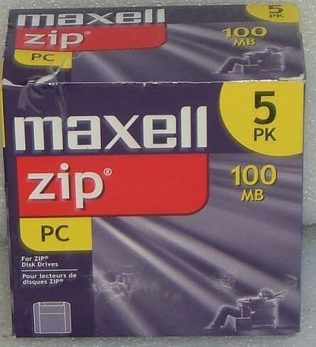 Maxell Zip Disk, 100MB, IBM Formatted, Pack of 5 in Saudi Arabia