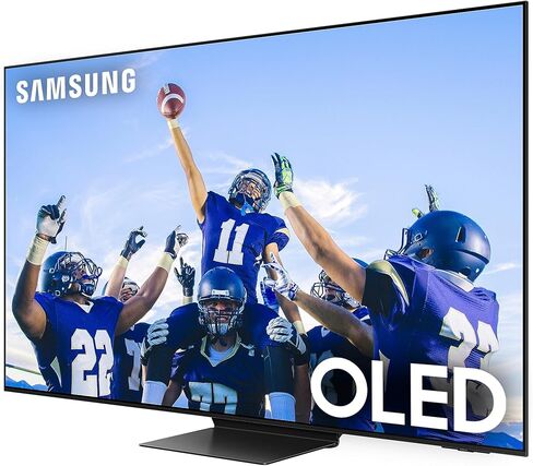 تلفزيون سامسونج QN55S95CAFXZA 55 بوصة فائق النحافة 4K Quantum HDR OLED ذكي مع 7S-PS4-US1 4 منافذ طاقة مع Omniport USB (2023) in Saudi Arabia