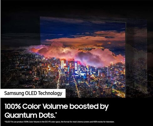 تلفزيون سامسونج QN55S95CAFXZA 55 بوصة فائق النحافة 4K Quantum HDR OLED ذكي مع 7S-PS4-US1 4 منافذ طاقة مع Omniport USB (2023) in Saudi Arabia