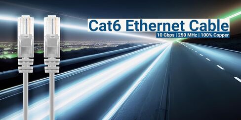 Intellinet Cat6 Slim UTP Ethernet Patch Cable 10-Pack, 3 ft, White | 10G 250 MHz pure copper thin cord with 30 AWG stranded wire, gold contacts, snag-free boot, PoE and rack use, resealable bag in Kuwait