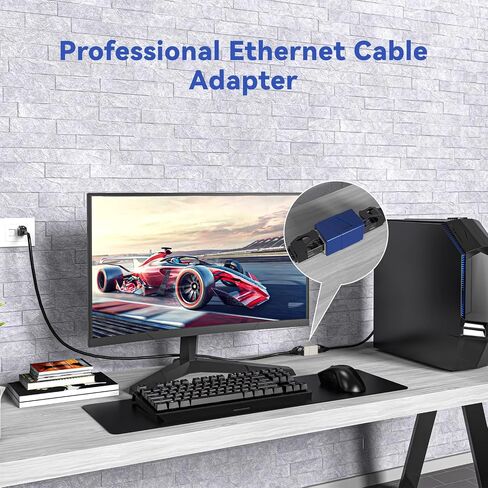 RJ45 Coupler, Laptop Ethernet Adapters Female to Female, Ethernet Cable Extender Adapter, 8-Pin Modular Straight Through, Network Connectors for Cat8/Cat7/Cat6/Cat6a/Cat5e/Cat5 Ethernet Cable(Blue) in Saudi Arabia
