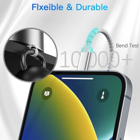 6 inch iPhone Charge Cable Short, 0.5ft 5Pack USB to Lightning Cord for Fast Charging Stations Compatible with Apple iPhone 12 11 Pro Max Xs 8 7 6 5 Plus, iPad Air/Mini in Kuwait