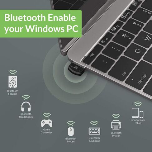 Avantree DG45 - USB Bluetooth Adapter for Windows PCs and Laptops | Connect Bluetooth headphones, speakers, keyboards, mice, and printers; Windows 11/10/8.1/8 only; not for Wi-Fi or 2.4G. in Kuwait