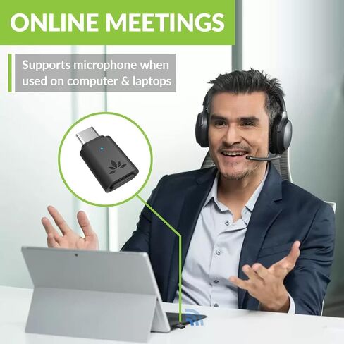 Avantree C81 USB-C Bluetooth Audio Adapter for PS5 - Connect Headphones Wirelessly with aptX Low Latency Support and Included Mini Mic in Saudi Arabia