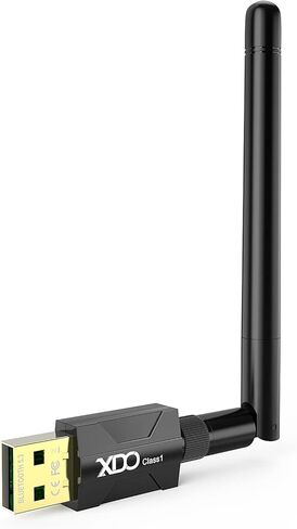 محول بلوتوث 5.3 USB طويل المدى للكمبيوتر بخاصية التوصيل والتشغيل الحقيقي من الفئة 1، دونجل بلوتوث اي دي ار 328 قدم/100 متر، مستقبل ارسال لاسلكي للكيبورد والماوس وسماعة الراس يدعم ويندوز 11/10/8.1 in Kuwait