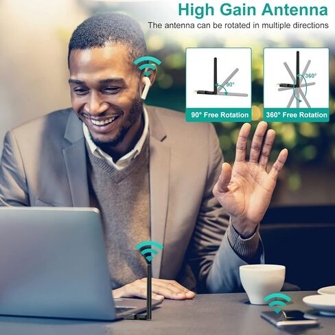 محول بلوتوث 5.3 USB طويل المدى للكمبيوتر بخاصية التوصيل والتشغيل الحقيقي من الفئة 1، دونجل بلوتوث اي دي ار 328 قدم/100 متر، مستقبل ارسال لاسلكي للكيبورد والماوس وسماعة الراس يدعم ويندوز 11/10/8.1 in Kuwait