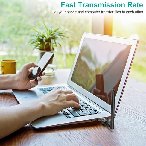 محول بلوتوث 5.3 USB طويل المدى للكمبيوتر بخاصية التوصيل والتشغيل الحقيقي من الفئة 1، دونجل بلوتوث اي دي ار 328 قدم/100 متر، مستقبل ارسال لاسلكي للكيبورد والماوس وسماعة الراس يدعم ويندوز 11/10/8.1 in Kuwait