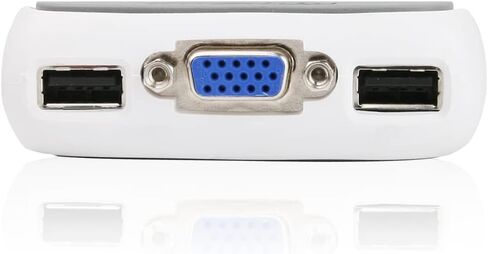 IOGEAR 2-Port USB VGA Miniview Micro Cabled KVM Switch - 2048 x 1536 - Hot Keys Switch - w/Audio - Plug n Play - PC, MAC, SUN - GCS632U in Kuwait