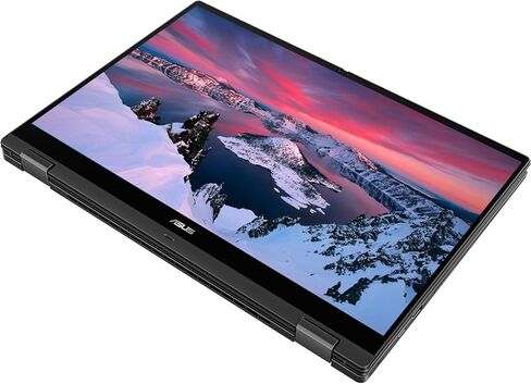 كمبيوتر محمول ASUS Chromebook بشاشة تعمل باللمس مقاس 14 بوصة 2 في 1 - Google Chromebook للبالغين - AMD Ryzen 3-7320C - لوحة مفاتيح بإضاءة خلفية - WiFi 6 - USB C (ذاكرة وصول عشوائي سعتها 8 جيجابايت | SSD سعة 128 جيجابايت + بطاقة SD سعة 256 جيجابايت) in Kuwait