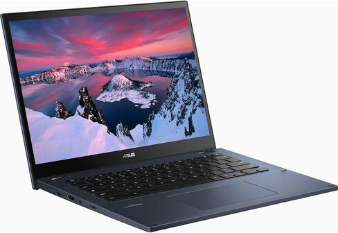 كمبيوتر محمول ASUS Chromebook بشاشة تعمل باللمس مقاس 14 بوصة 2 في 1 - Google Chromebook للبالغين - AMD Ryzen 3-7320C - لوحة مفاتيح بإضاءة خلفية - WiFi 6 - USB C (ذاكرة وصول عشوائي سعتها 8 جيجابايت | SSD سعة 128 جيجابايت + بطاقة SD سعة 256 جيجابايت) in Kuwait