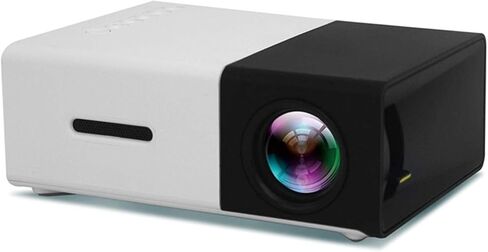 Mini Movie Projector, 24-60 Inches Screen 1080P Portable Projector Compatible with USB| Laptop| Phone, Built-in Speaker, LED Light Source, Electronics Tech Gadgets, Mini TV, Cool Stuff (Black) in Saudi Arabia