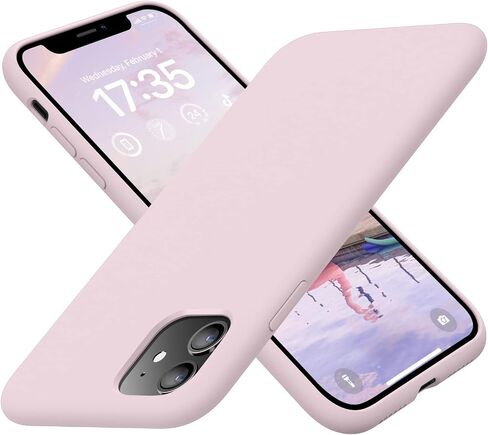iPhone 11 Case, Silicone Full Body Protection Shockproof iPhone 11 Phone Case with Ultra Slim Soft Anti-Scratch Microfiber Lining, 6.1 inch, Black in Kuwait