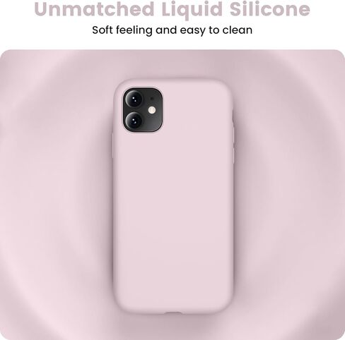iPhone 11 Case, Silicone Full Body Protection Shockproof iPhone 11 Phone Case with Ultra Slim Soft Anti-Scratch Microfiber Lining, 6.1 inch, Black in Kuwait