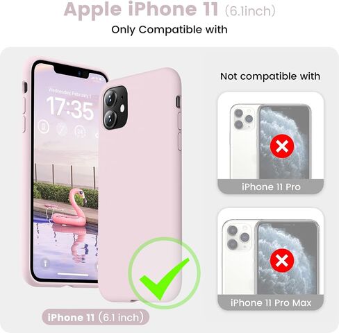 iPhone 11 Case, Silicone Full Body Protection Shockproof iPhone 11 Phone Case with Ultra Slim Soft Anti-Scratch Microfiber Lining, 6.1 inch, Black in Kuwait